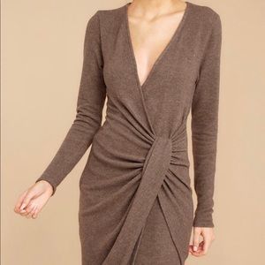 NWT Red Dress Boutique Mocha wrap sweater dress